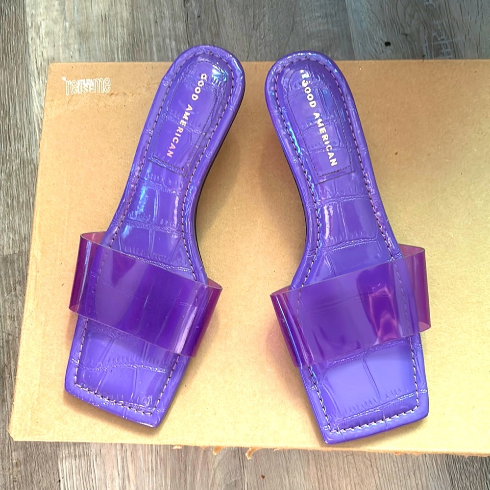 Good American Purple Jelly Heel